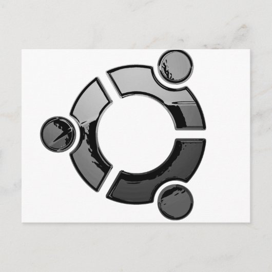 Ubuntu (chroom) briefkaart (Voorkant)