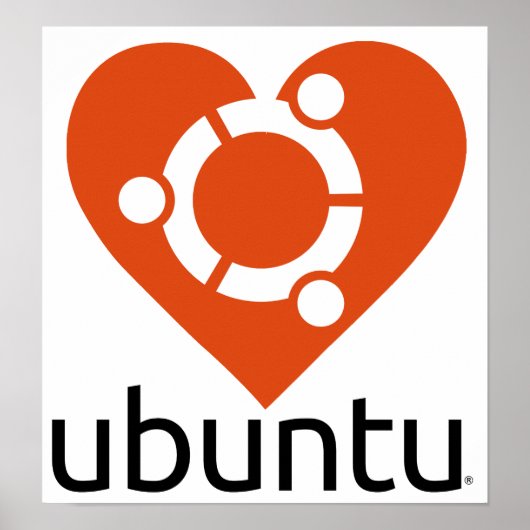 Ubuntu "hart" poster (Voorkant)
