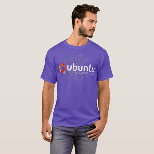 Ubuntu Linux Humanity aan anderen T-shirt (Voorkant volledig)