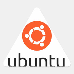 Ubuntu Linux Logo Driehoek Sticker