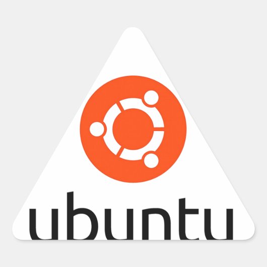 Ubuntu Linux Logo Driehoek Sticker (Voorkant)