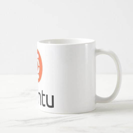 Ubuntu Linux Logo Koffiemok (Rechts)