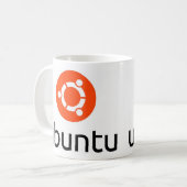 Ubuntu Linux Logo Koffiemok (Voorkant links)