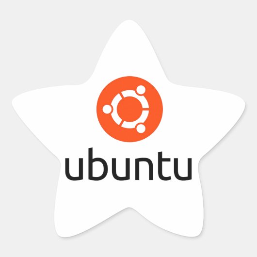 Ubuntu Linux Logo-Sticker Ster Sticker (Voorkant)