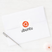 Ubuntu Linux Logo Vierkante Sticker (Envelop)