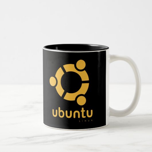 Ubuntu Linux Open Source Tweekleurige Koffiemok (Rechts)