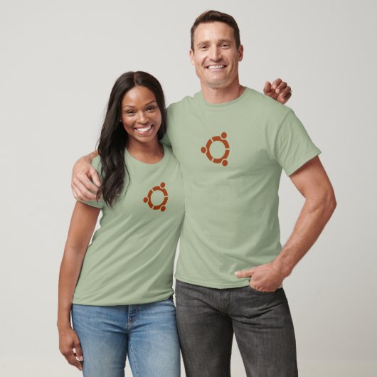 Ubuntu Mannen T-shirts grote witte logo (Unisex)