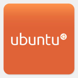 Ubuntu oranje grdiant vierkante sticker