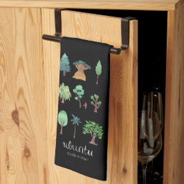 Ubuntu Tree Kitchen Towel (zwart) Theedoek