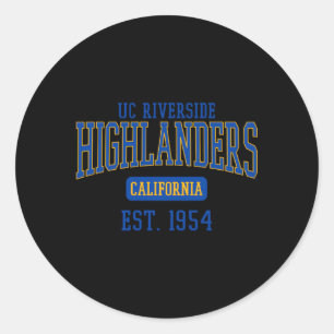 UC Riverside Highlanders Est Datum Ronde Sticker