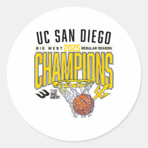 Uc San Diego Tretons 2025 Regulier Seizoen Basketb Ronde Sticker