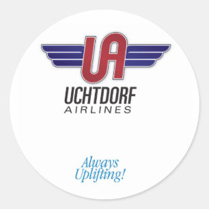 Uchtdorf Airlines. Sticker rond