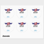 Uchtdorf Airlines. Sticker rond (Feuille)