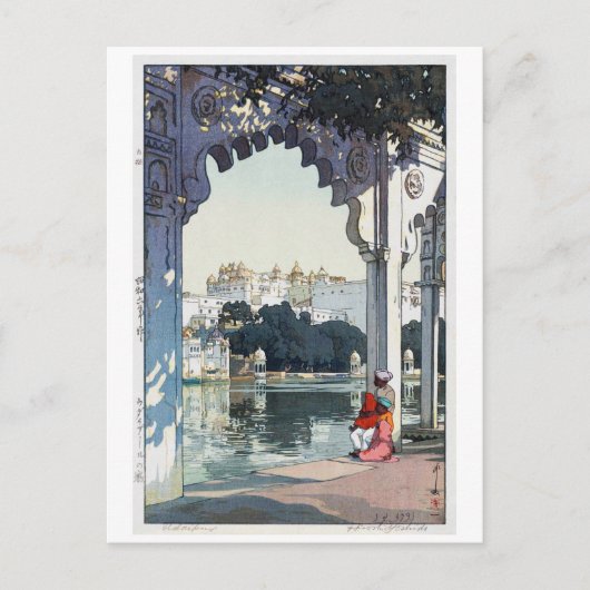 Udaipur Castle, India, Hiroshi Yoshida Briefkaart (Voorkant)