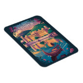 Udaipur India City Palace Illustratie Reiskunst Magneet (Rechterzijde)