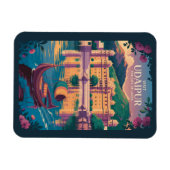 Udaipur India City Palace Illustratie Reiskunst Magneet (Horizontaal)