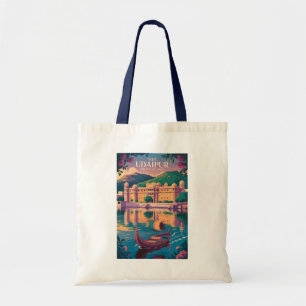 Udaipur India City Palace Illustratie Reiskunst Tote Bag