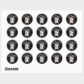 Udderly Cool Funny Koe Pun Dark BG Ronde Sticker (Vel)