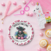 Udderly Geweldige Tutu Highland Koe Print Papieren Bordje (Feest)