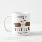 Udderly in liefde gepersonaliseerde mok (Links)