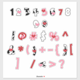 Udderly Love (cijfers) Sticker