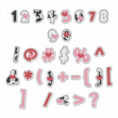 Udderly Love (cijfers) Sticker (Voorkant)