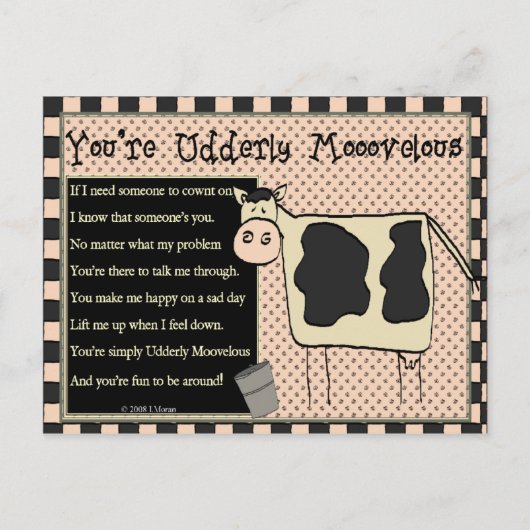 Udderly Moovelous Briefkaart (Voorkant)