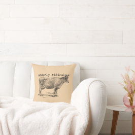 Udderly Ridiculous Punny Cow Kussen
