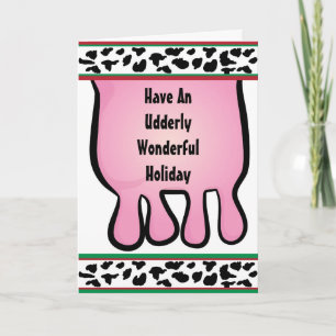 Udderly Wonderful Koe Card Feestdagen Kaart
