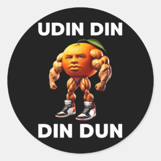 Udin Din Dun Italian Brainrot Meme Udindindindind Ronde Sticker