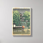 Udo Tower, Kumamoto Castle in rain Kawase Hasui Canvas Afdruk (Voorkant)