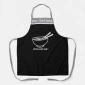 Udon Know Me Funny Noodle Graphic Apron Schort (Voorkant)