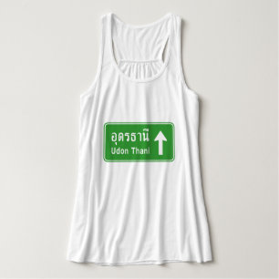 Udon Thani Vooruit ⚠ Thais Verkeersbord ⚠ Tanktop