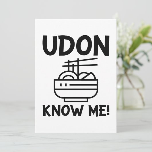 Udon weet me bedankkaart (Staand voorkant)