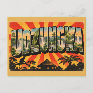 Udzungwa-watervallen regenwoud primaten vintage  briefkaart