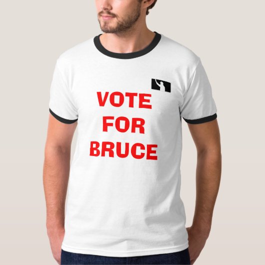 UEFL "Vote for Bruce" Ringer T-Shirt (Voorkant)