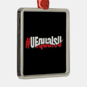 UEqualsU HIV Niet-detecteerbare Kunst Metalen Ornament (Rechts)