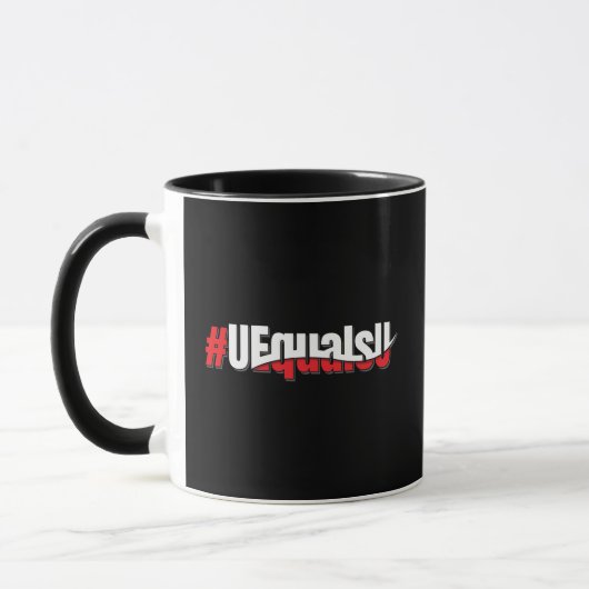 UEqualsU HIV Niet-detecteerbare Kunst Mok (Links)