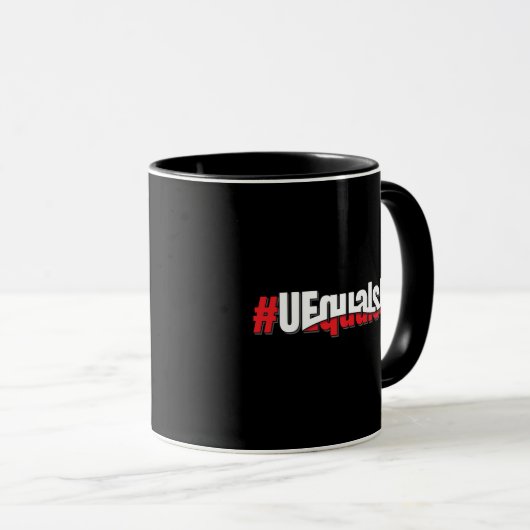 UEqualsU HIV Niet-detecteerbare Kunst Mok (Voorkant rechts)