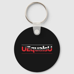 UEqualsU HIV Niet-detecteerbare Typografie Art Sleutelhanger