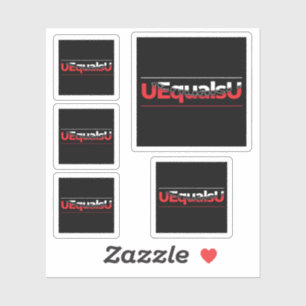 UEqualsU HIV Niet-detecteerbare Typografie Art Sticker