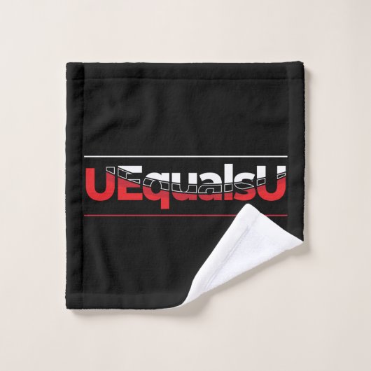 UEqualsU HIV Niet-detecteerbare Typografie Art Washandje (Wasdoekje)