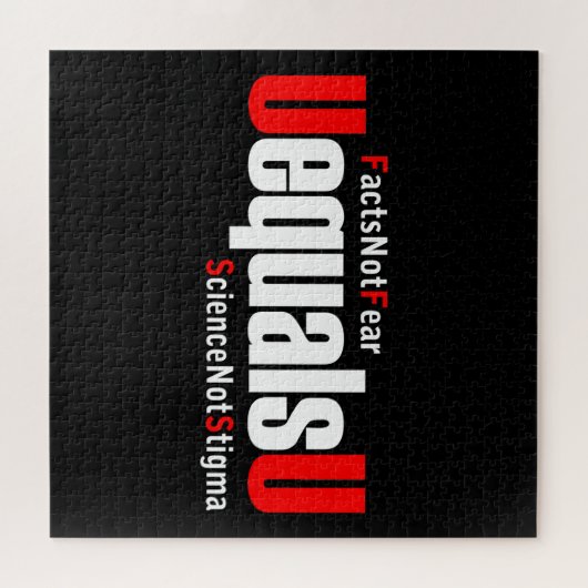 UEqualsU HIV werkt niet bang voor wetenschap niet  Legpuzzel (Horizontaal)