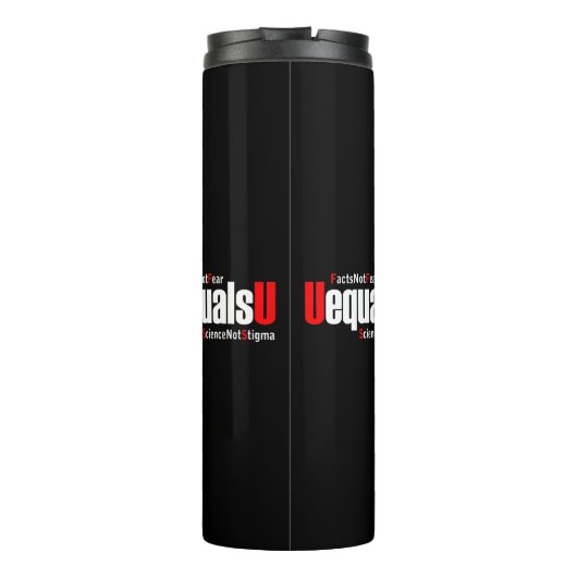 UEqualsU HIV werkt niet bang voor wetenschap niet Thermosbeker (Achterkant)