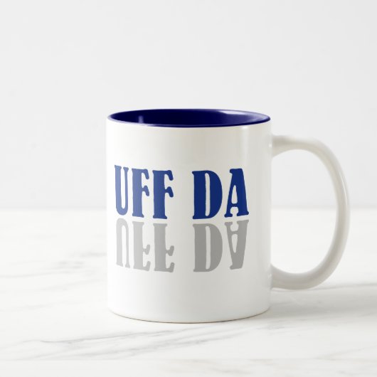 UFF DA Funny Scandinavisch Zweeds Tweekleurige Koffiemok (Rechts)