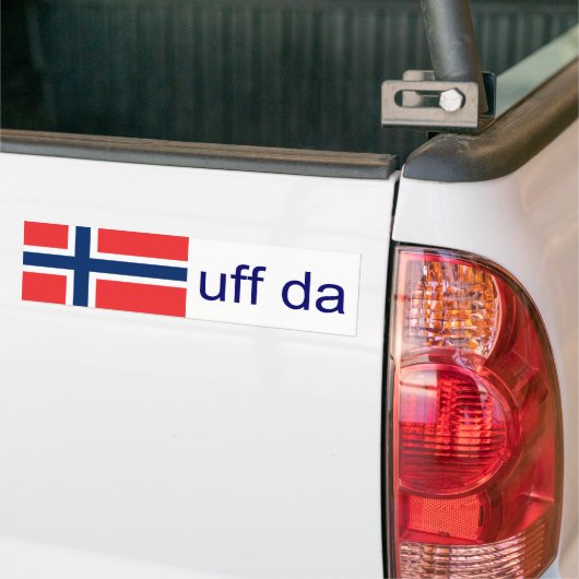 Uff Da Norway Funny Noors Bumpersticker (Op Truck)
