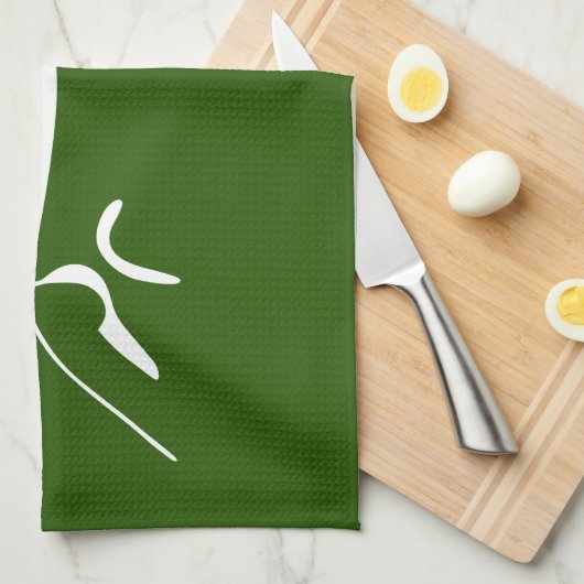 Uffington wit paard oude geoglyph symbool engl theedoek (Quarter Fold)