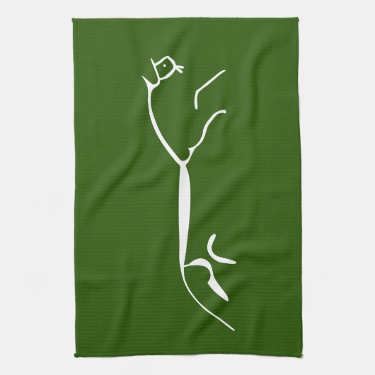 Uffington wit paard oude geoglyph symbool engl theedoek (Verticaal)