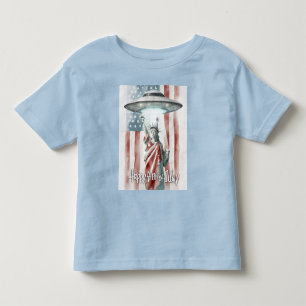 UFO 4 juli Vrijheidsbeeld Grappige Kunst Kinder Shirts