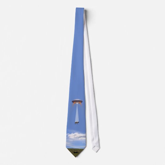 UFO 5 Necktie Kow Abductie Stropdas (Voorkant)